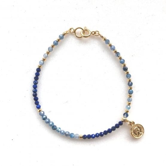 Bransoletka MATCH lapis lazuli, kyanit, monetka