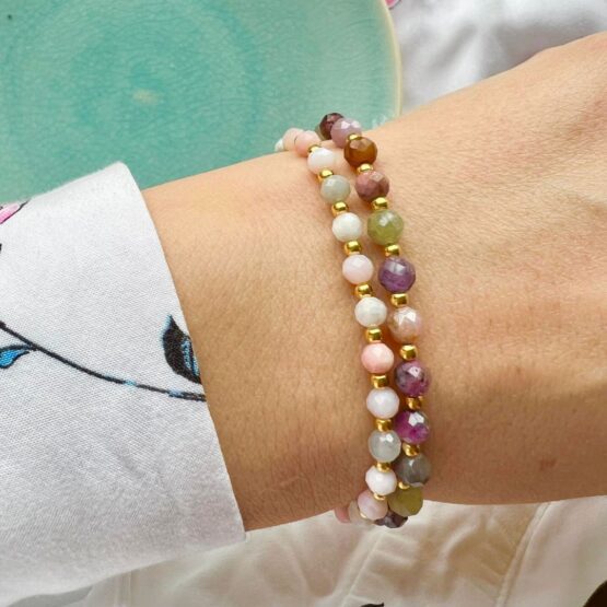 Bransoletka SPRING morganit, opal, k.księżycowy