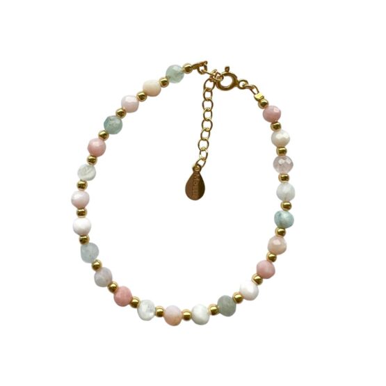 Bransoletka SPRING morganit, opal, k.księżycowy