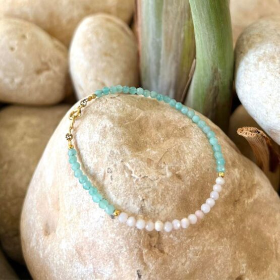 Bransoletka ART amazonit i opal