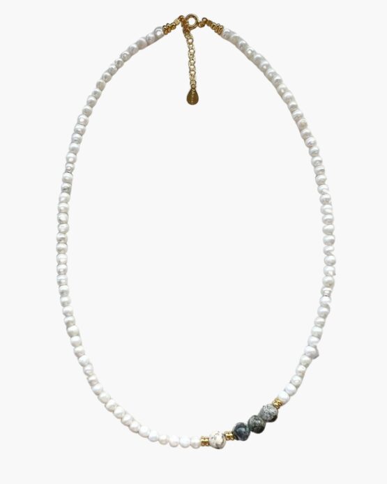 Naszyjnik GREY opal